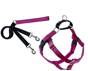 Freedom No-Pull Harness and Leash - Raspberry / Large 1